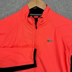SUGOI Womens RS Zap‎ Jacket Neon Coral Black Lightweight Cycling Running Size L